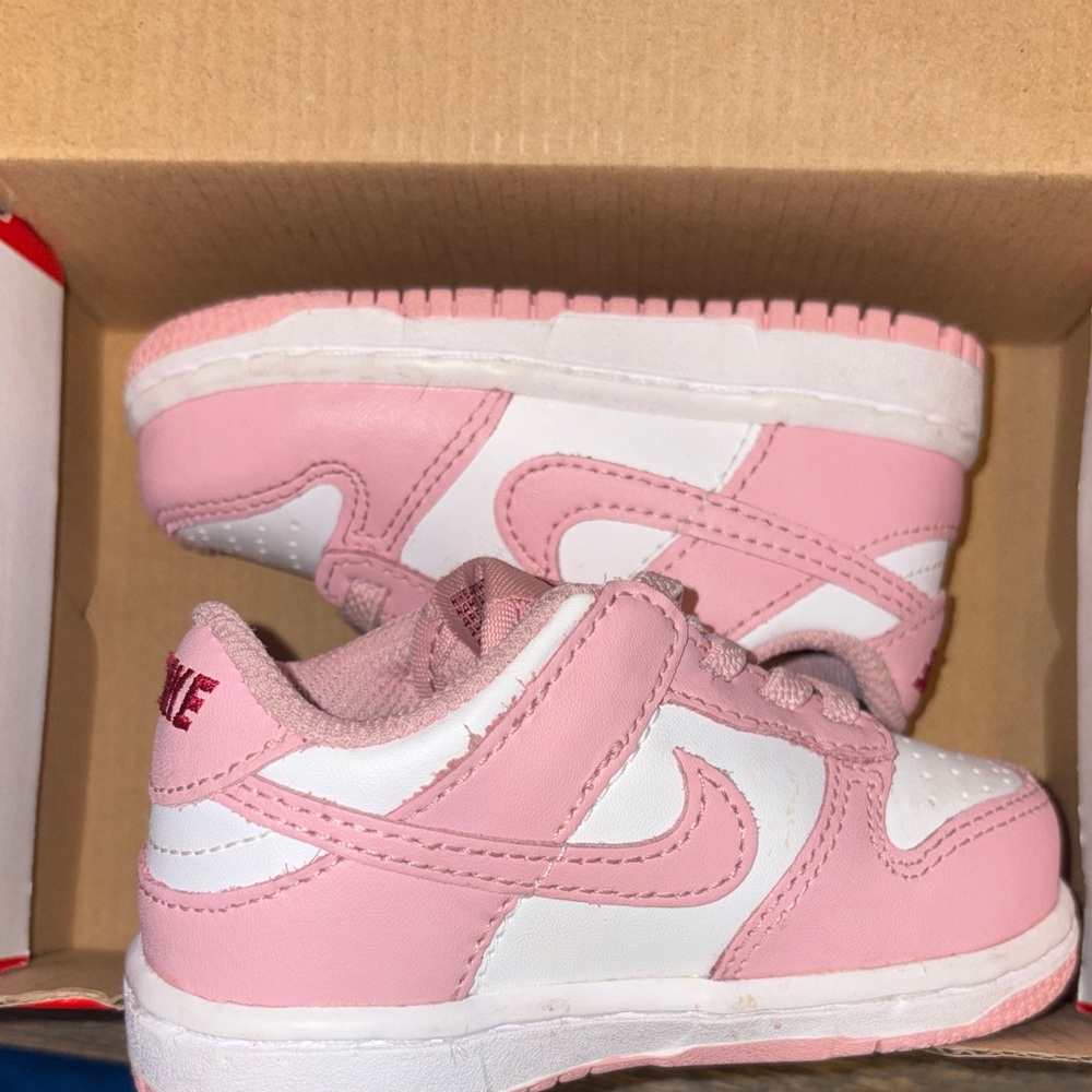 Nike Kids Pink and White Sneakers